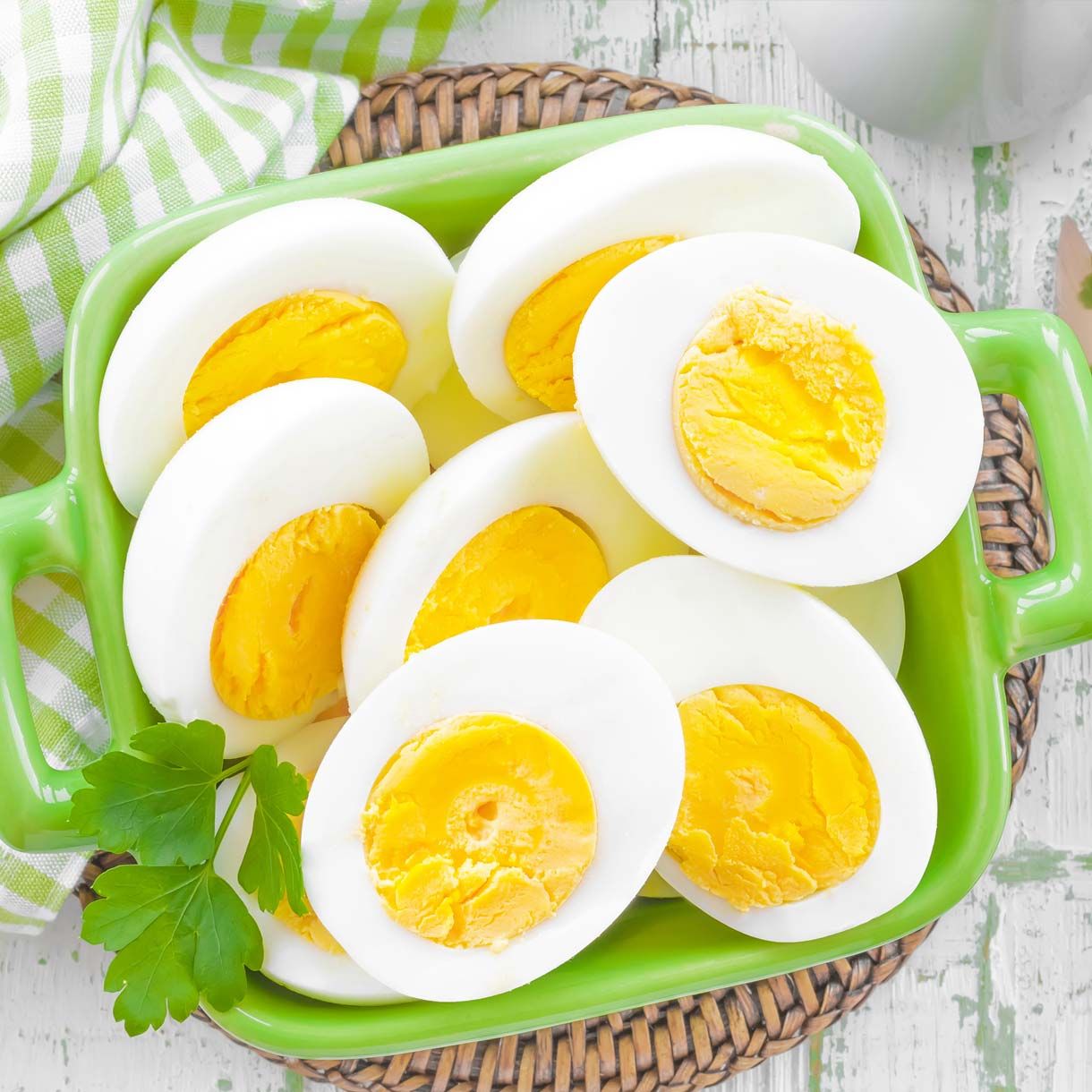 chopped up hard boiled eggs